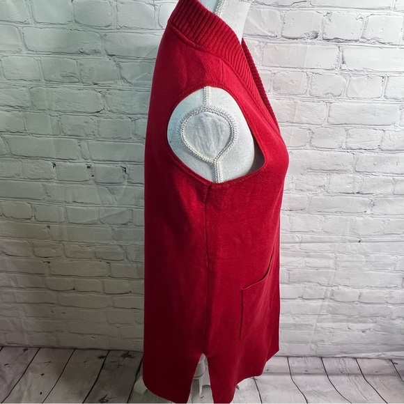 CHICO’S Red Long Open Front Cardigan Small Petite - Picture 3 of 7